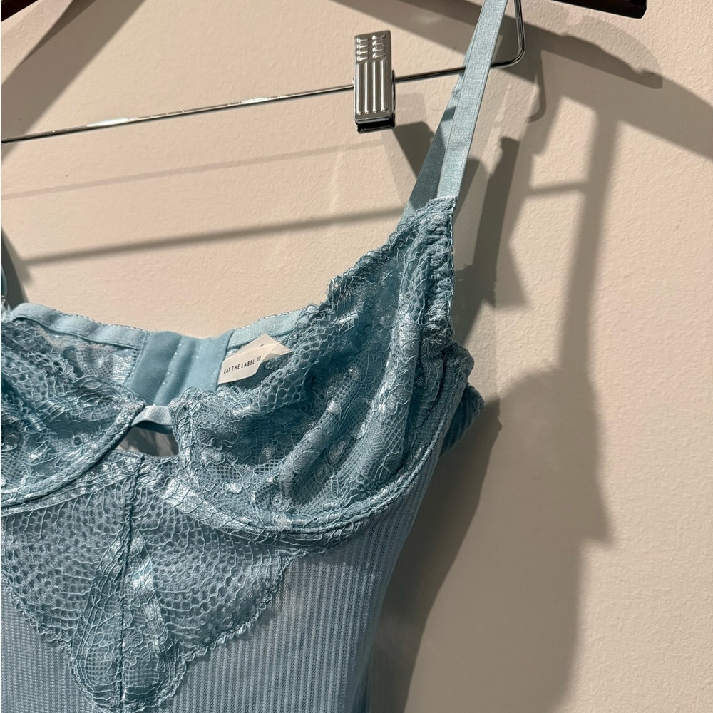 Kat The Label × Revolve Zephyr Lifht Blue Bodysuit Size S - Picture 5 of 10
